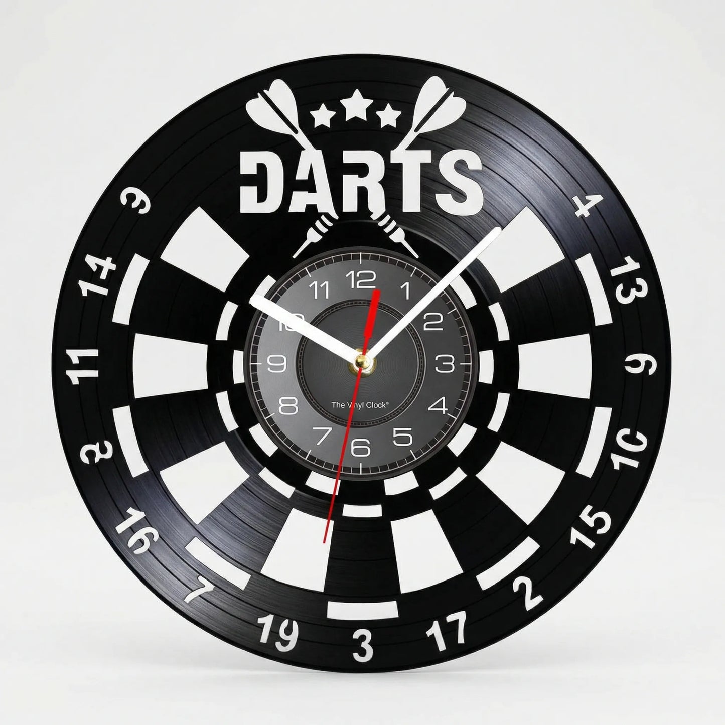 Runde Wanduhr Mit Dart-Motiv - Dartorio