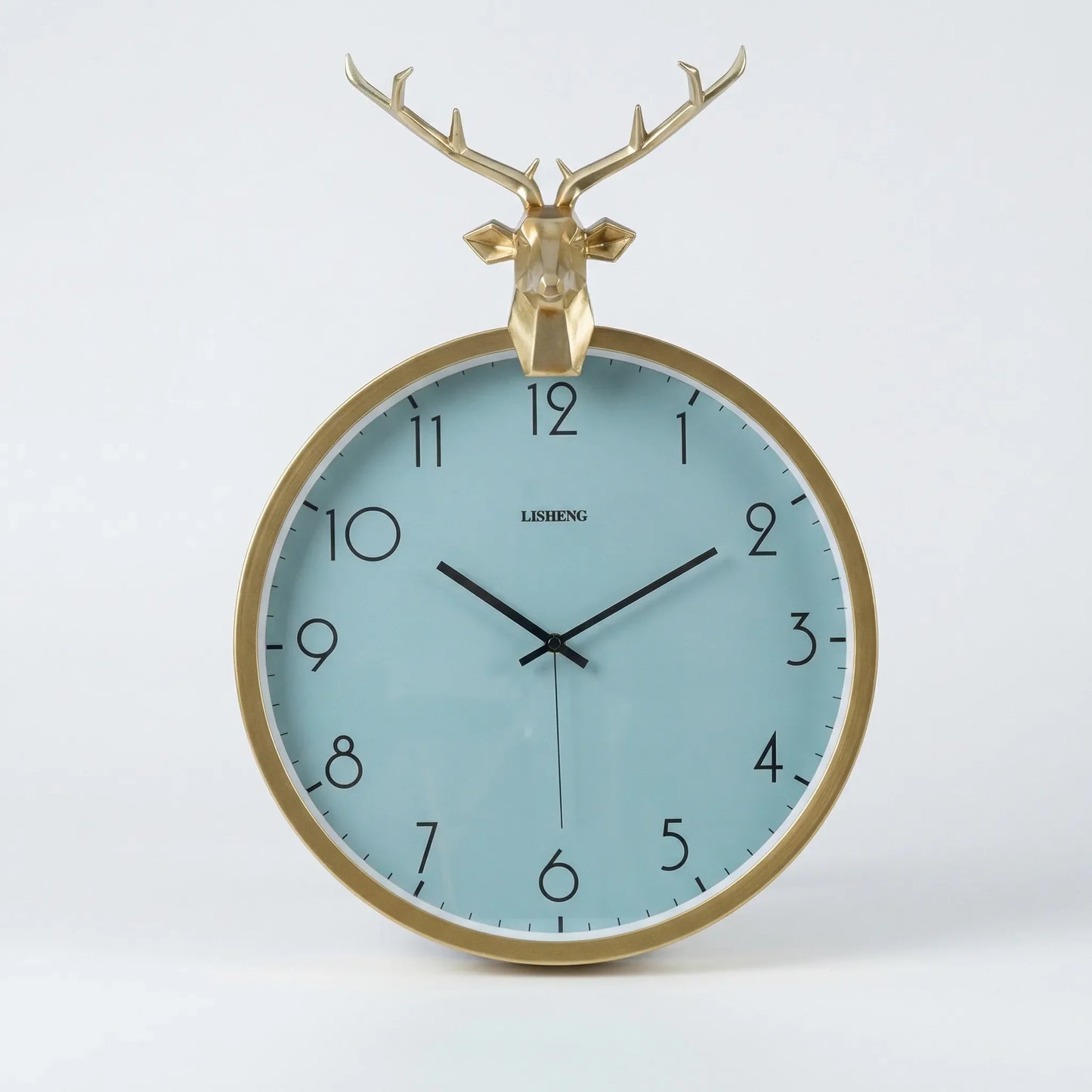 Runde Wanduhr Mit Hirschkopf-Detail - Auraldeer
