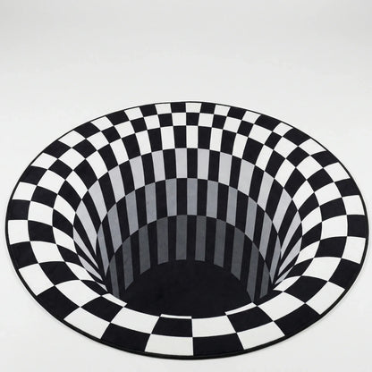 Runder 3D-Illusionsteppich - Vortique