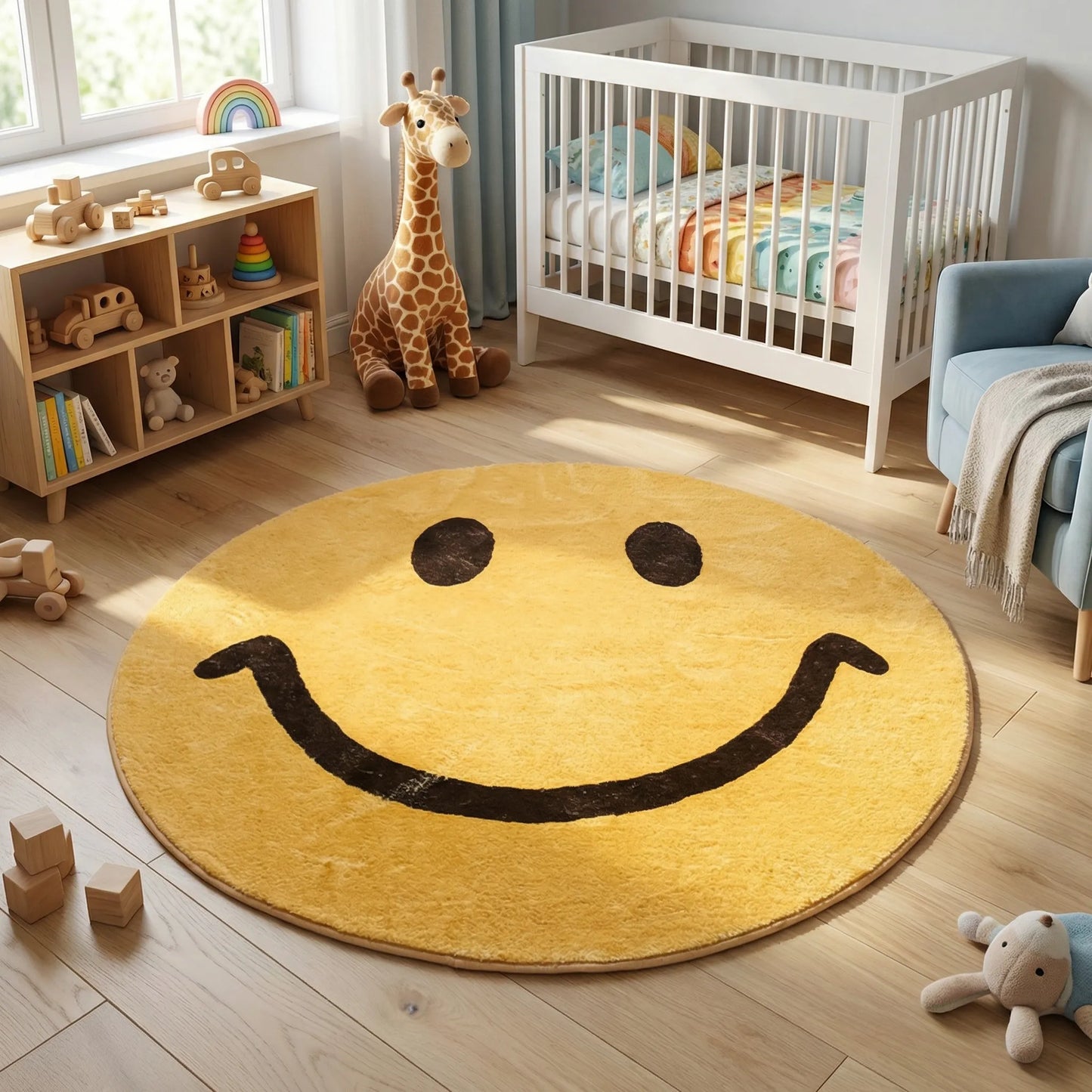 Runder Teppich Mit Smiley - Smilori