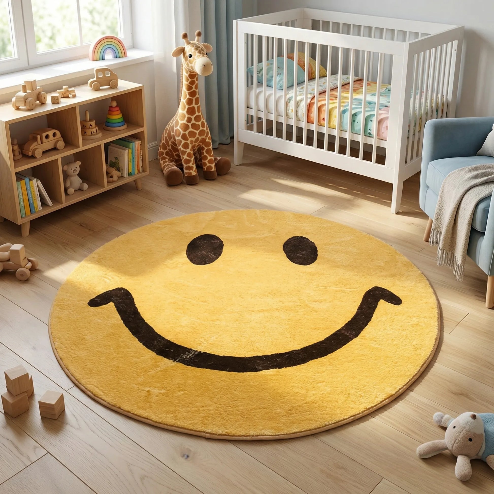 Runder Teppich Mit Smiley - Smilori