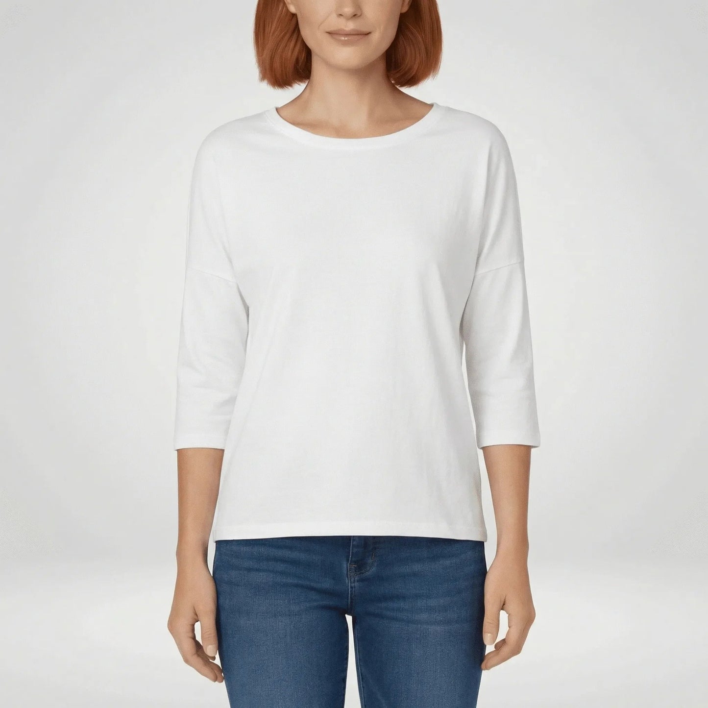 Rundhals-Shirt Mit Dreiviertelärmeln - Lucienne