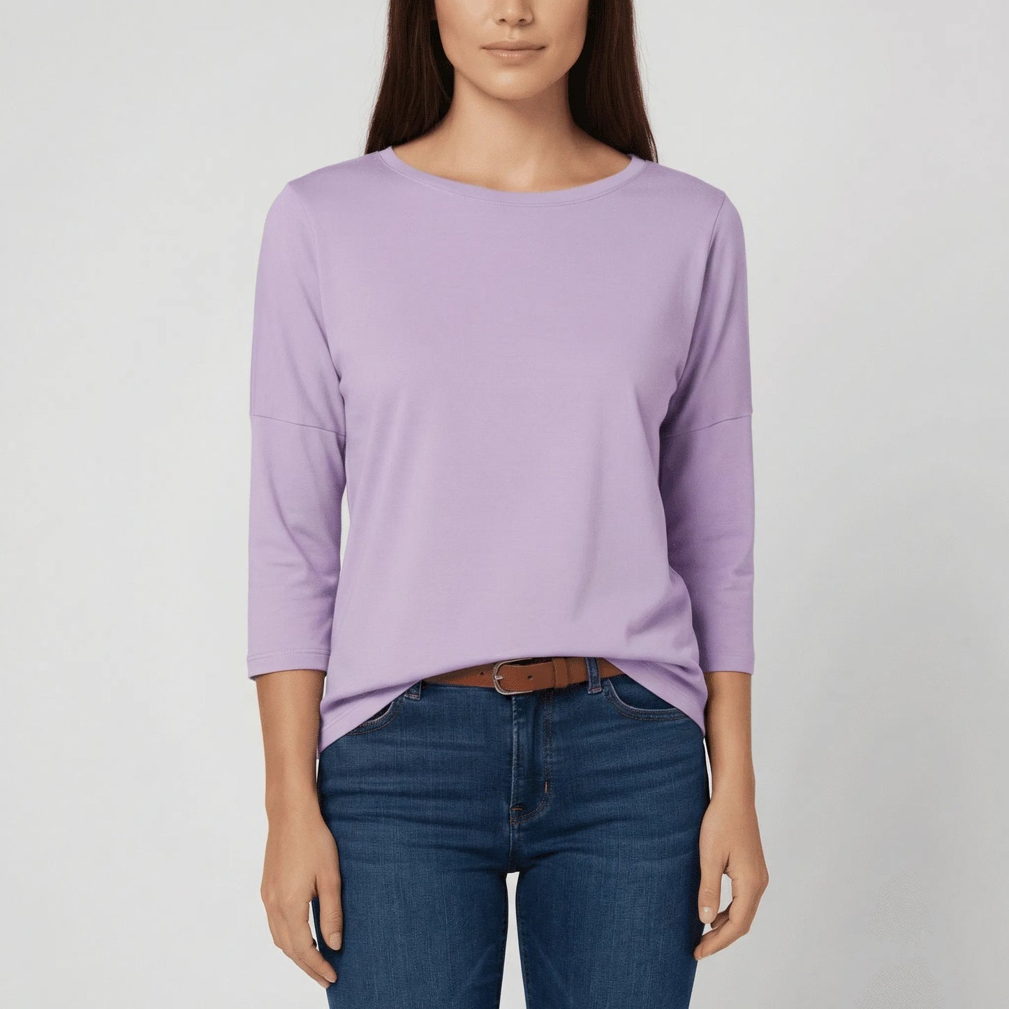 Rundhals-Shirt Mit Dreiviertelärmeln - Lucienne