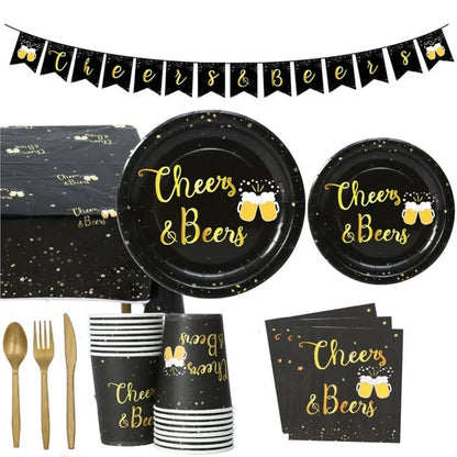 Einweg-Partygeschirr Set „Cheers & Beers“ (für 16 Gäste) – CheersSet Oktoberfest 2025