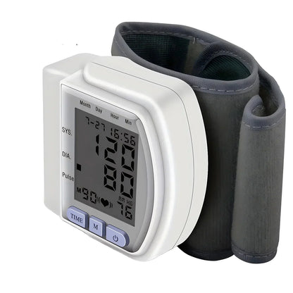 Digitaler Handgelenk-Blutdruckmessgerät mit LCD-Display – PulseTrack