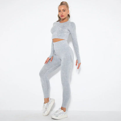 Nahtloses Damen-Yoga-Set mit Cropped-Top - Nova