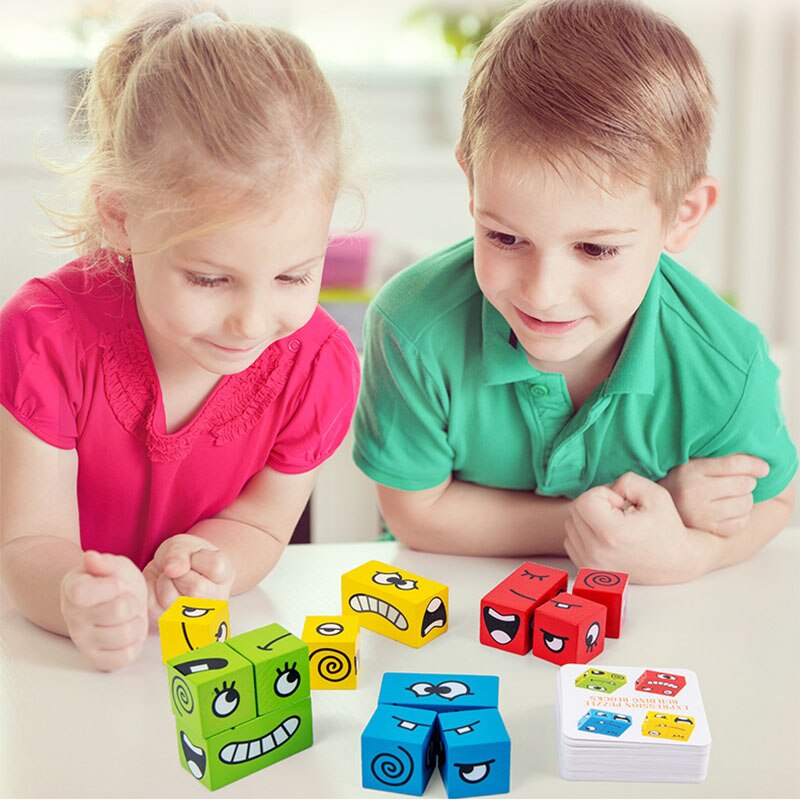 Interaktives Ausdrucks-Bausteinspiel für Kinder – MimikMatch