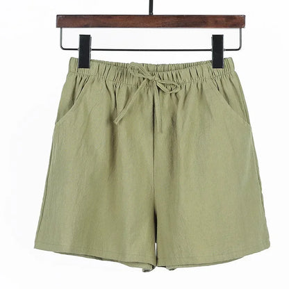 Luftige Damen Leinen-Shorts mit Hoher Taille und Sportlicher Passform – Fenja