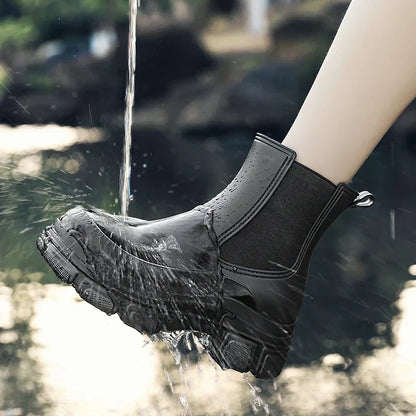 Damen Chelsea-Regenstiefel mit Chunky Platformsohle – Elena