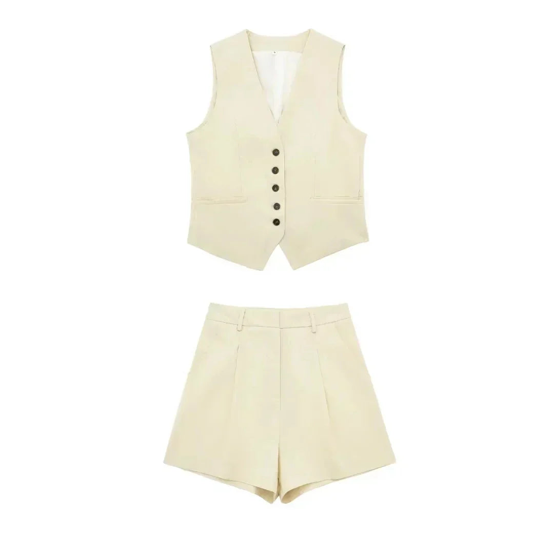 Zweiteiliges Sommeroutfit mit Vintage-Top – Amaya