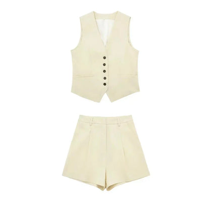 Zweiteiliges Sommeroutfit mit Vintage-Top – Amaya