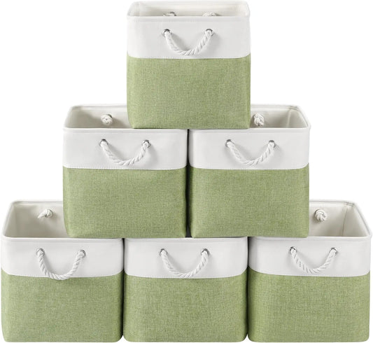 Set von 6 faltbaren Stoffwürfeln mit Seilgriffen – Nadir