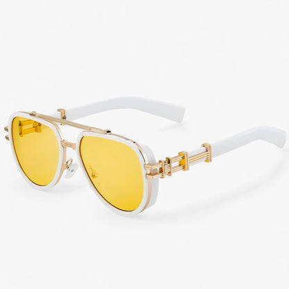 Oversized Steampunk-Sonnenbrille mit Polarisierten Gläsern – Arclight