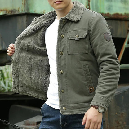 Coole Herrenjacke mit Fellkragen – Lars