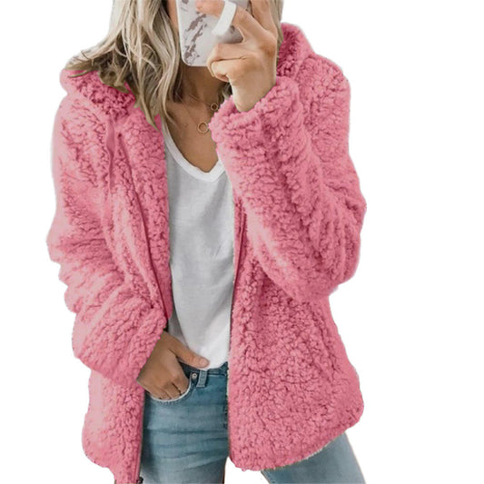 Damen Teddy-Fleece-Mantel – Liora