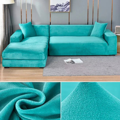 Stretch Velours Sofabezug mit luxuriöser Verarbeitung – Sofina