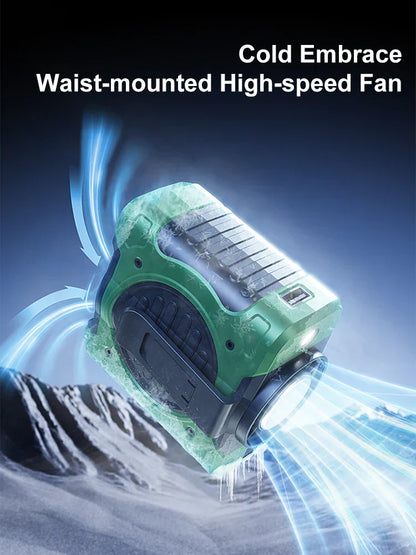 8000mAh Hüftclip Ventilator mit Kühlung und 199 Geschwindigkeitsstufen – ChillMate