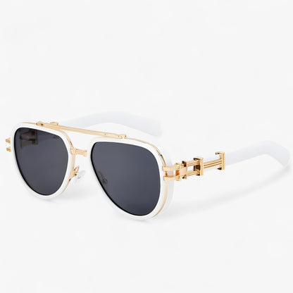 Oversized Steampunk-Sonnenbrille mit Polarisierten Gläsern – Arclight