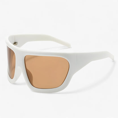 Oversized Steampunk-Sportsonnenbrille mit Wraparound-Design – Ignix