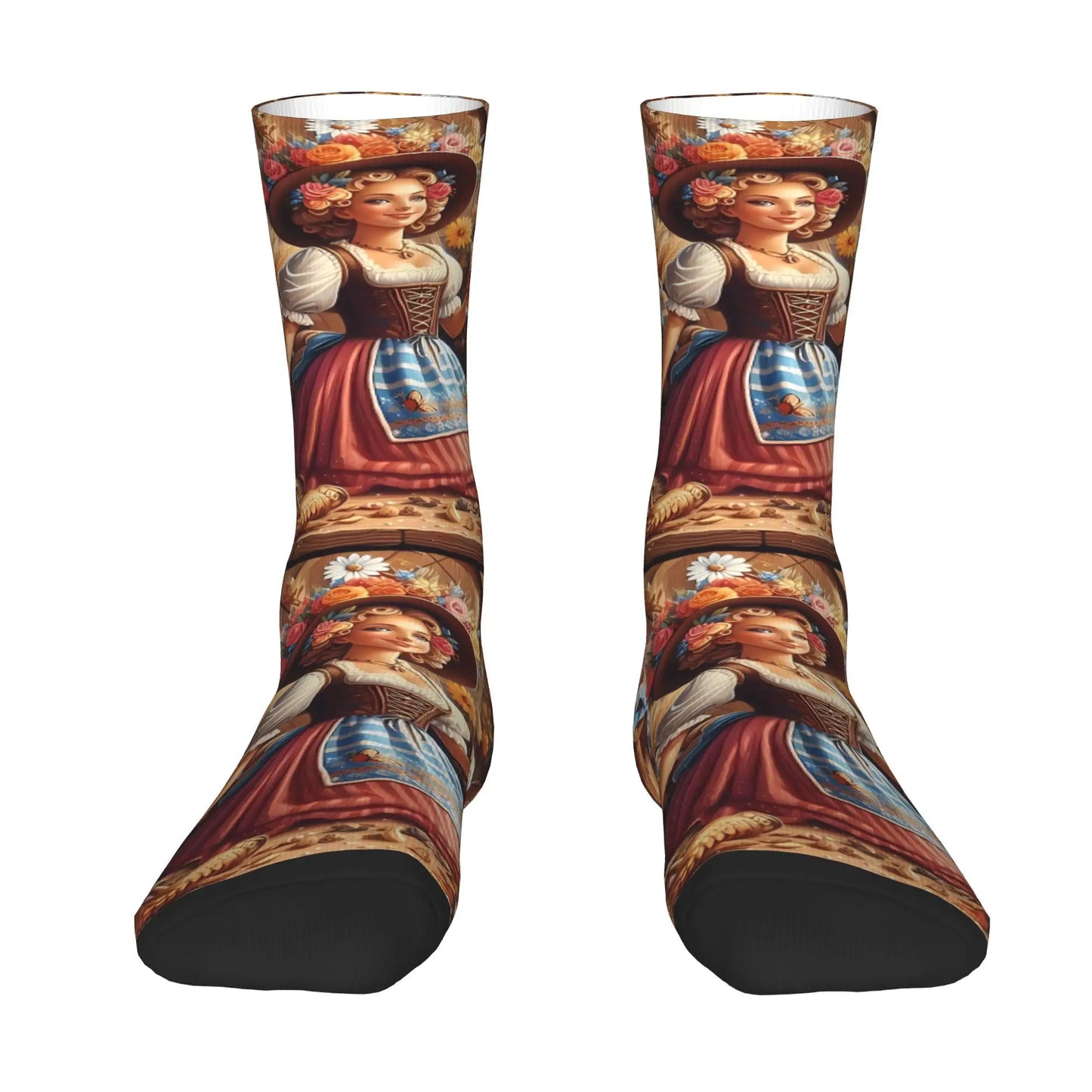 Socken mit Dirndl-Print (2er-Set) – TrachtenSocken Oktoberfest 2025