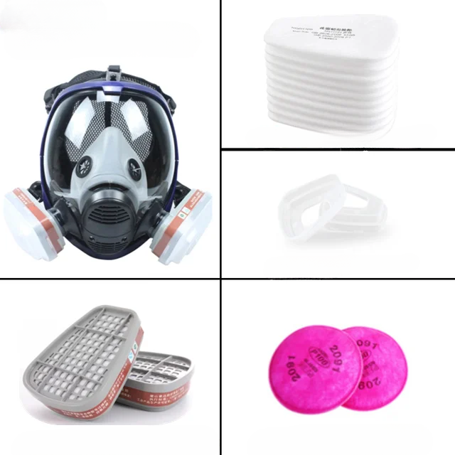 Vollgesichtsmaske mit Anti-Beschlag-Objektiv und Industriellen Gasfiltern