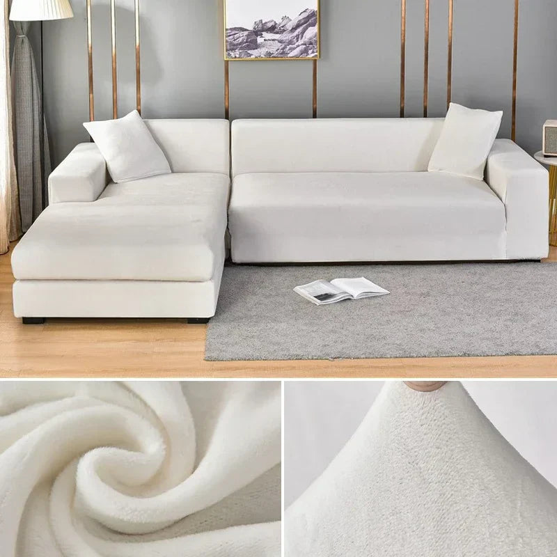Stretch Velours Sofabezug mit luxuriöser Verarbeitung – Sofina