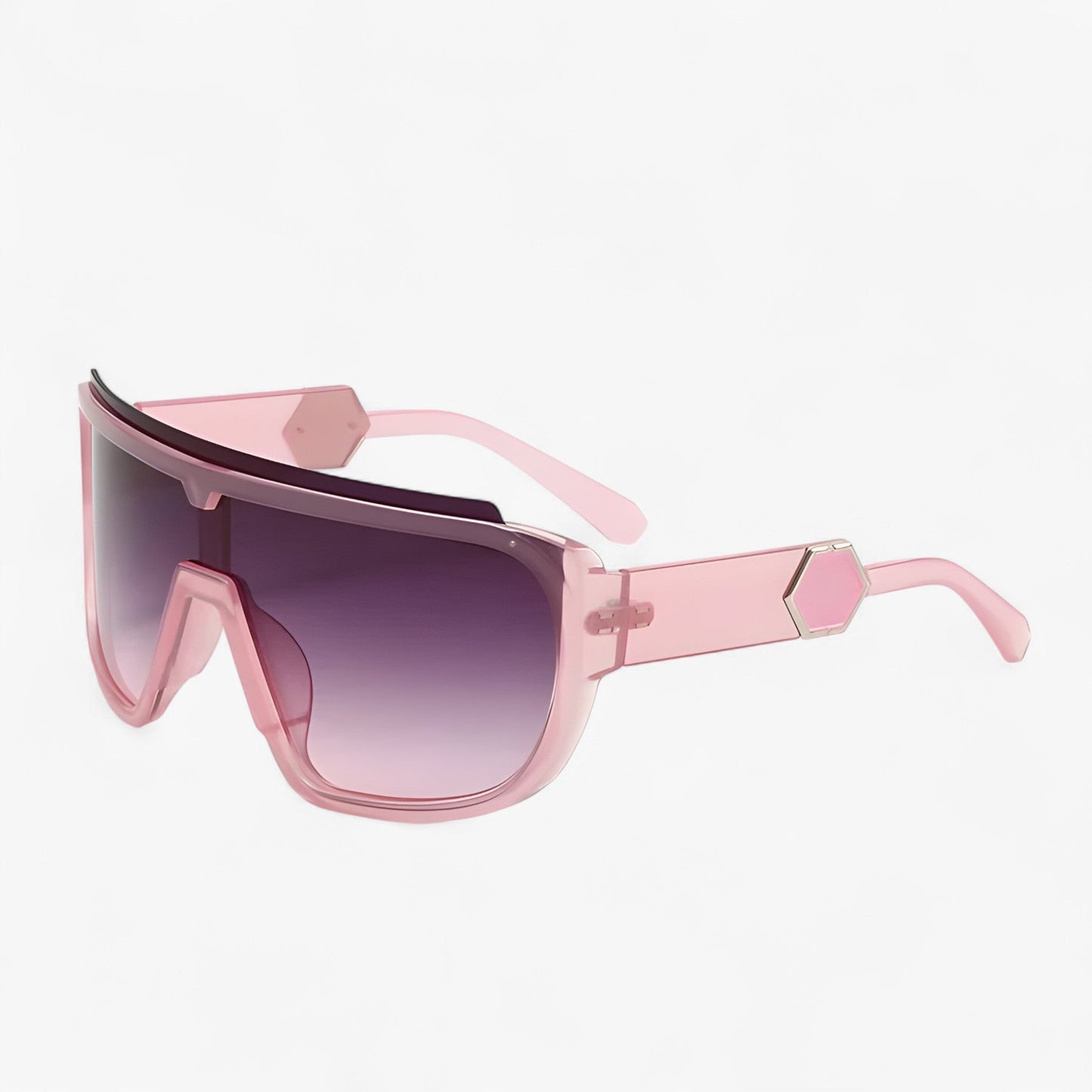 Oversized Monoblock Wraparound Sonnenbrille – Auron
