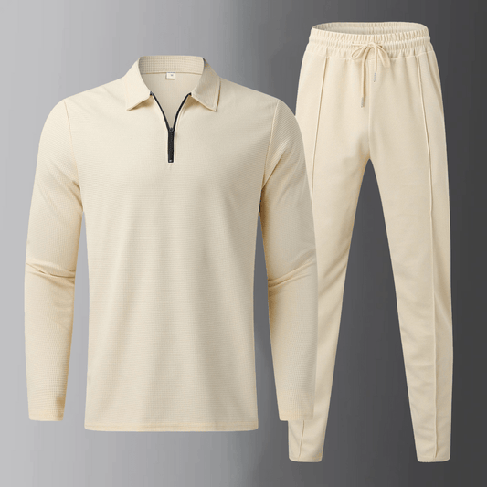Premium Herren Freizeit-Set mit Langarmshirt und Jogginghose – Elian