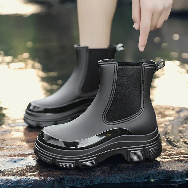 Damen Chelsea-Regenstiefel mit Chunky Platformsohle – Elena