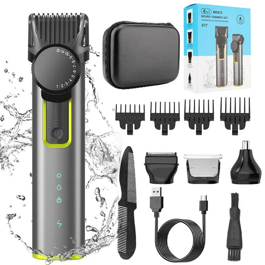 Barttrimmer & kabelloses Haarschneider-Set – HydroTrim