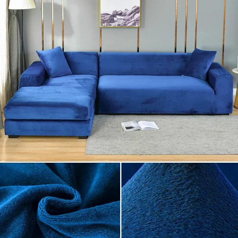 Stretch Velours Sofabezug mit luxuriöser Verarbeitung – Sofina