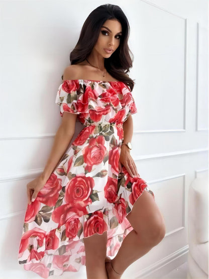Off-Shoulder Mini-Kleid mit Rüschen – Lina