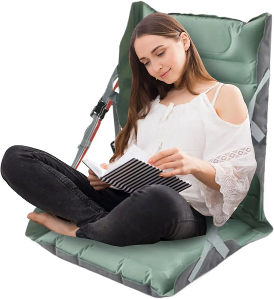 Faltbarer aufblasbarer Sitz mit Rückenlehne für Outdoor-Camping – Taron