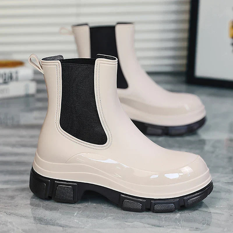 Damen Chelsea-Regenstiefel mit Chunky Platformsohle – Elena