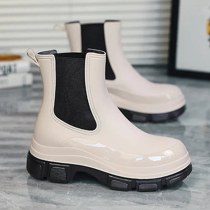 Damen Chelsea-Regenstiefel mit Chunky Platformsohle – Elena