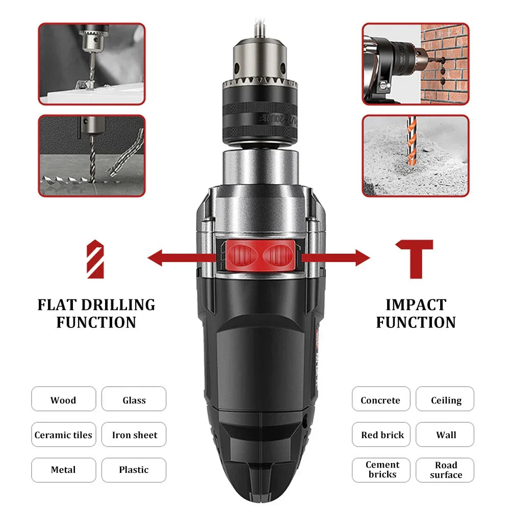 780W Elektrohacker & Bohrer mit variabler Geschwindigkeit – DrillForce