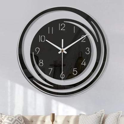 Moderne Schwarze Wanduhr aus Acryl - ScandiTime