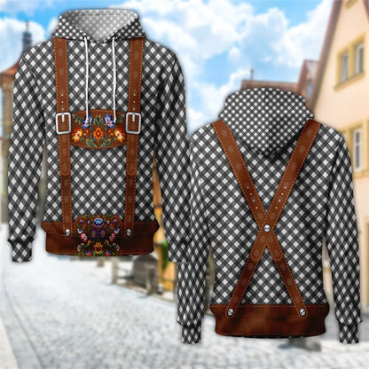 3D Trachten Hoodie mit Bierkrug-Print – ProstZeit Oktoberfest 2026