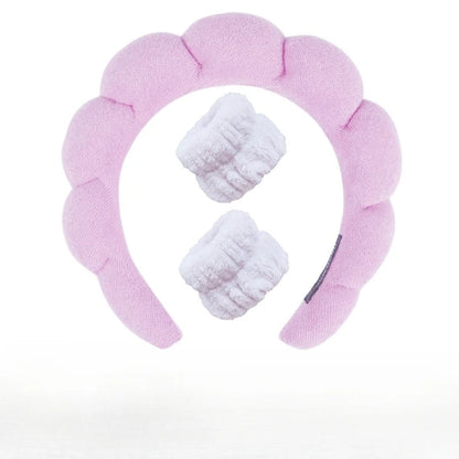 Plüsch Spa Kopfband & Handgelenkband Set - Fluffiea