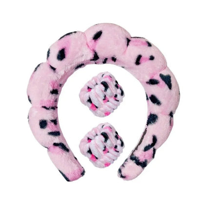 Plüsch Spa Kopfband & Handgelenkband Set - Fluffiea