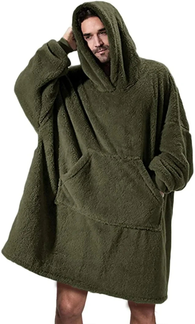 Übergroße Flanell-Dekentrui für Damen & Herren – FleeceHaven