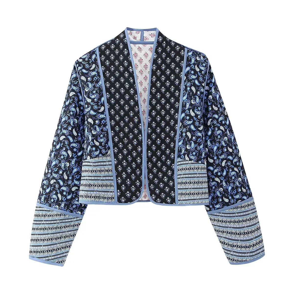 Vintage Blumen Patchwork Jacke für Damen - Nora