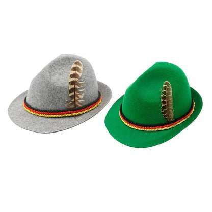 Bayerischer Filzhut mit Feder (Unisex) – TrachtenHut Oktoberfest 2025