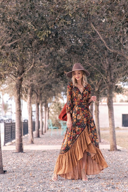 Blumenprint Midi Kleid - Lily