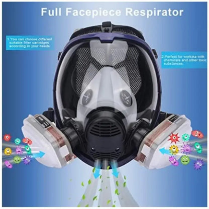 Vollgesichtsmaske mit Anti-Beschlag-Objektiv und Industriellen Gasfiltern