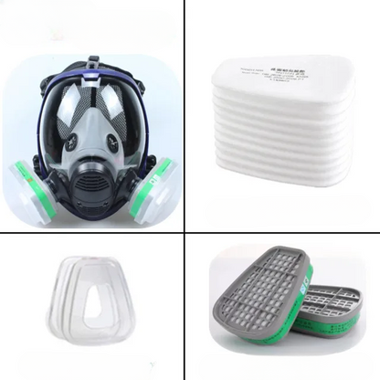 Vollgesichtsmaske mit Anti-Beschlag-Objektiv und Industriellen Gasfiltern