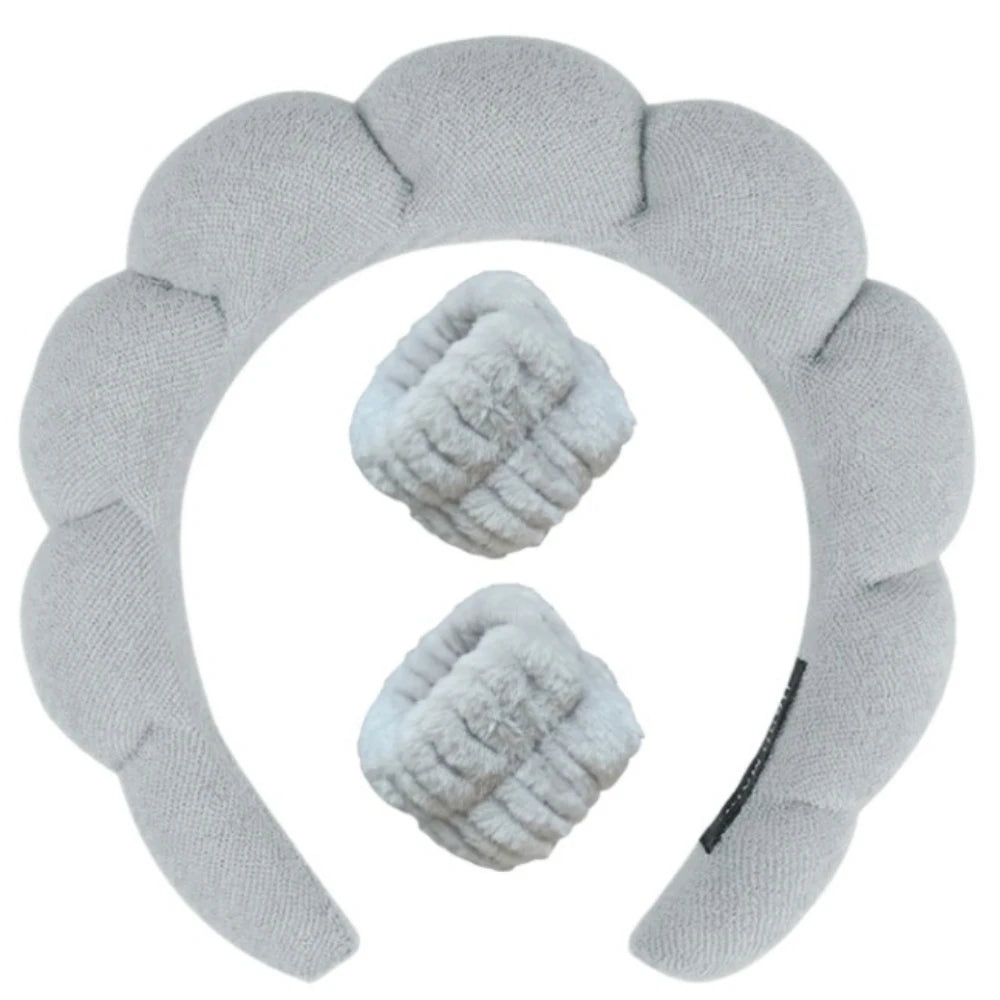 Plüsch Spa Kopfband & Handgelenkband Set - Fluffiea