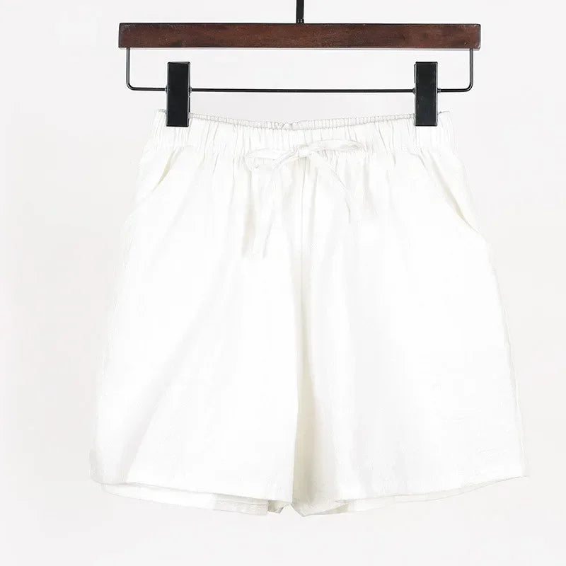 Luftige Damen Leinen-Shorts mit Hoher Taille und Sportlicher Passform – Fenja
