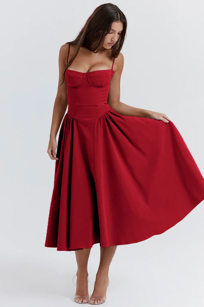 Sommerkleid mit Sweetheart-Ausschnitt – Elvira