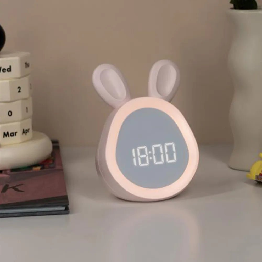 Kinderwecker in Kaninchenform mit LED Nachtlicht - BunniGlow